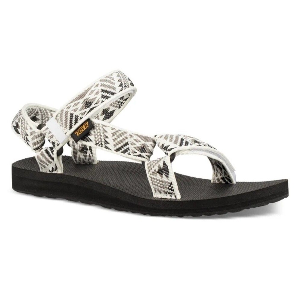 TEVA Sz 9US Original Universal Boomerang Aztec Black/White Beach Trail Sandals